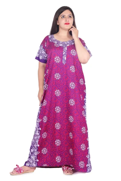 Premium Cotton Batik Print Nighty