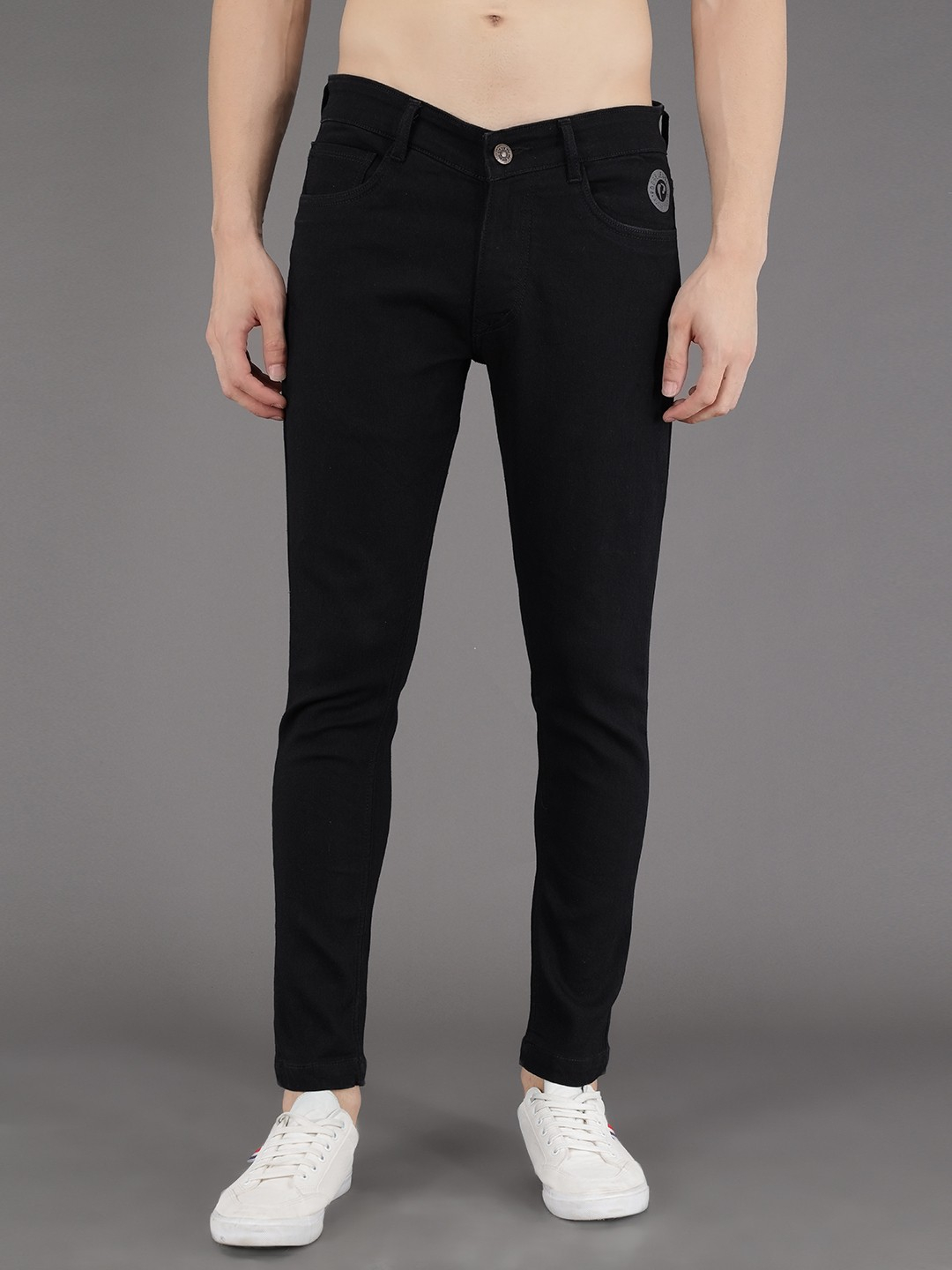 Slim Fit Black Jeans For Men