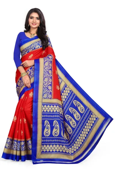 SVB Saree  Red Khadi  Silk Saree With Blouse Piece