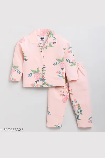 Little Smart Fancy Printed Night Suit