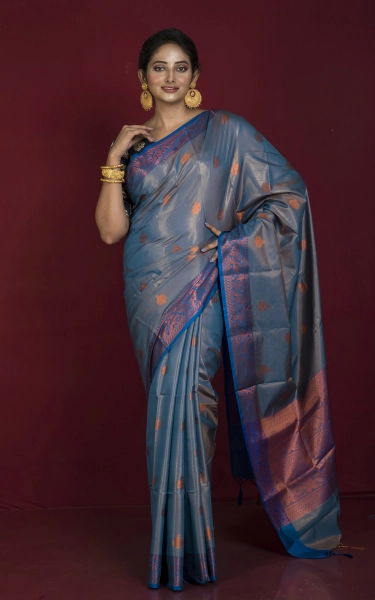 Handwoven Soft Tissue Silk Kanjivaram Saree