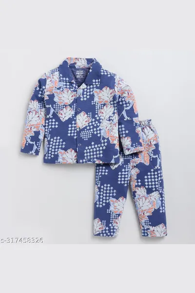 Little Smart Fancy Printed Night Suit