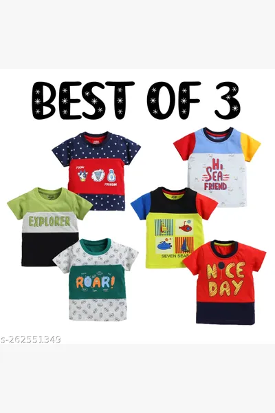 Baby Boy AssortedT-Shirt(Best of 3)