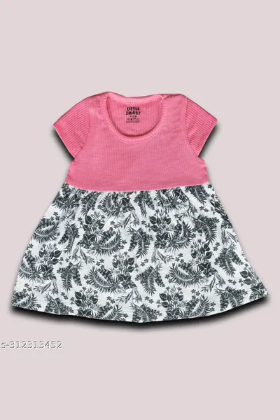 Little Smart Pink Color Frock for Baby Girls