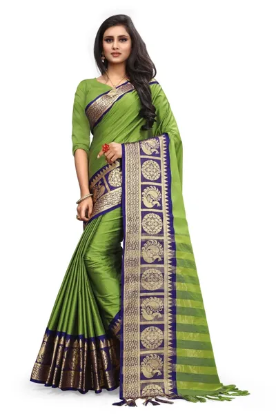 SVB Saree Embellished Art Silk Saree With Blouse And Jhalar