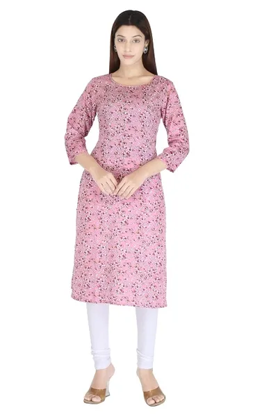 Floral Pink Kurti For Women