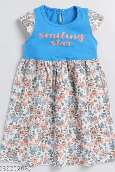 Kids Girls Fancy Printed Frock