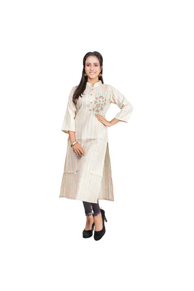 Cotton Resham Handwork  Kurti For Women