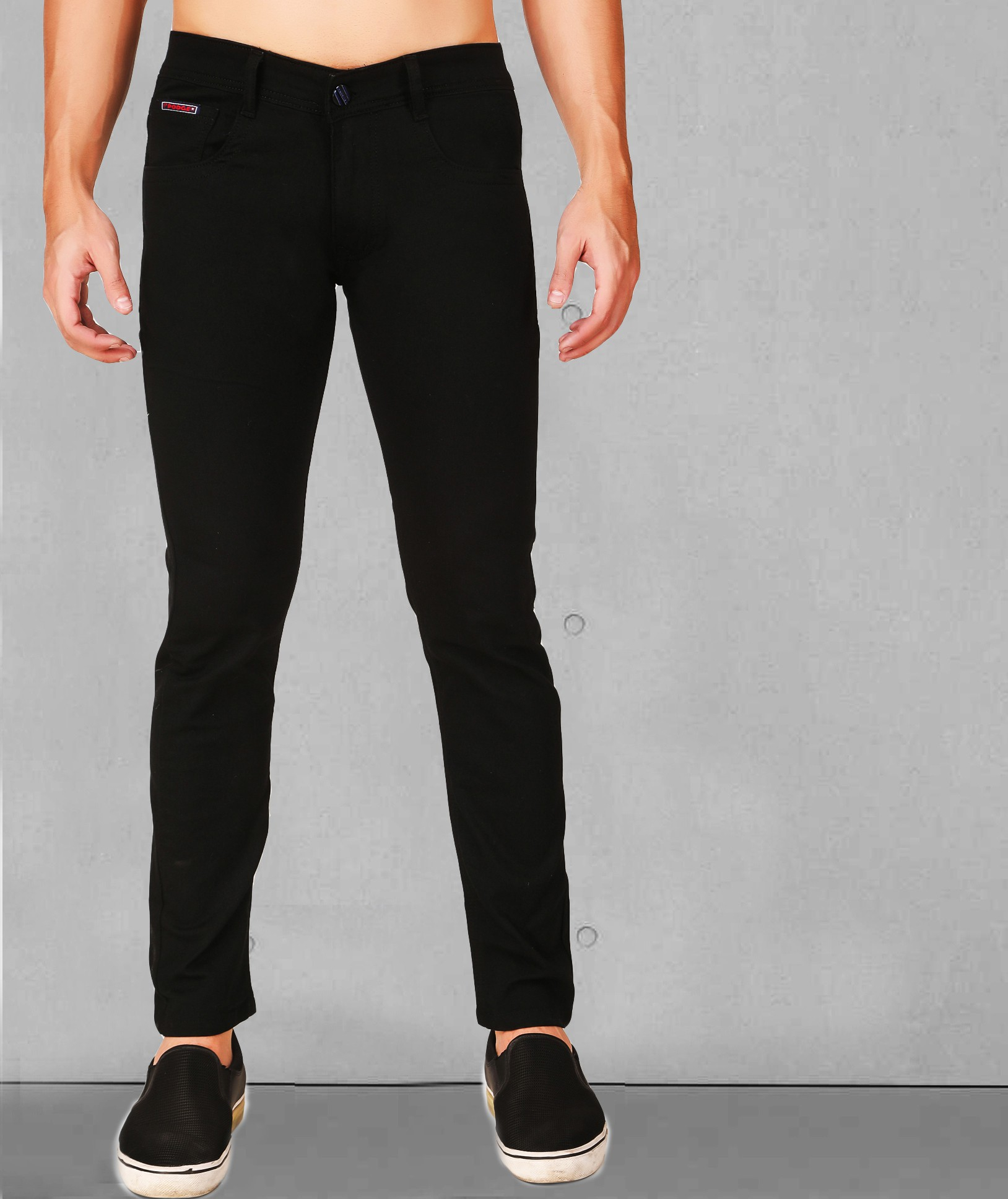 Podge Slim Fit Black Jeans For Men