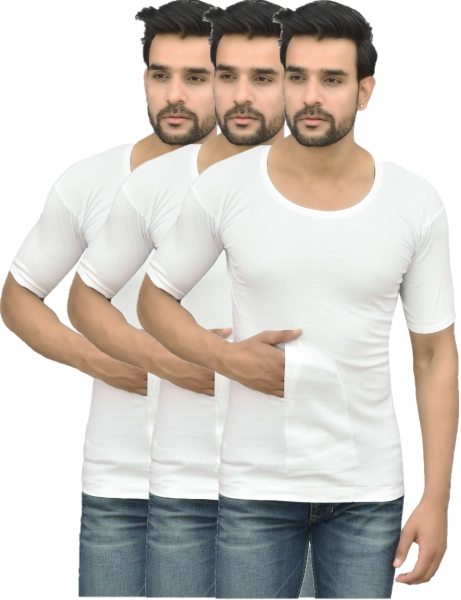 Pack Of Three Cotton Vest For Men