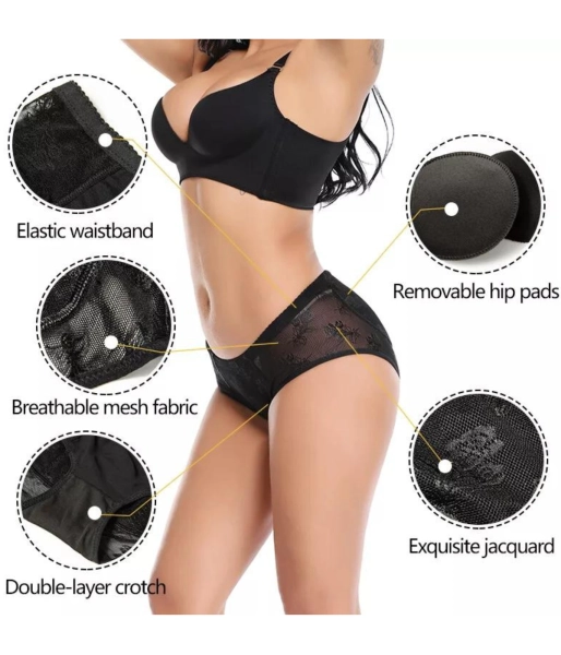 Women Padded Seamless Hip Enhancing Net Panties