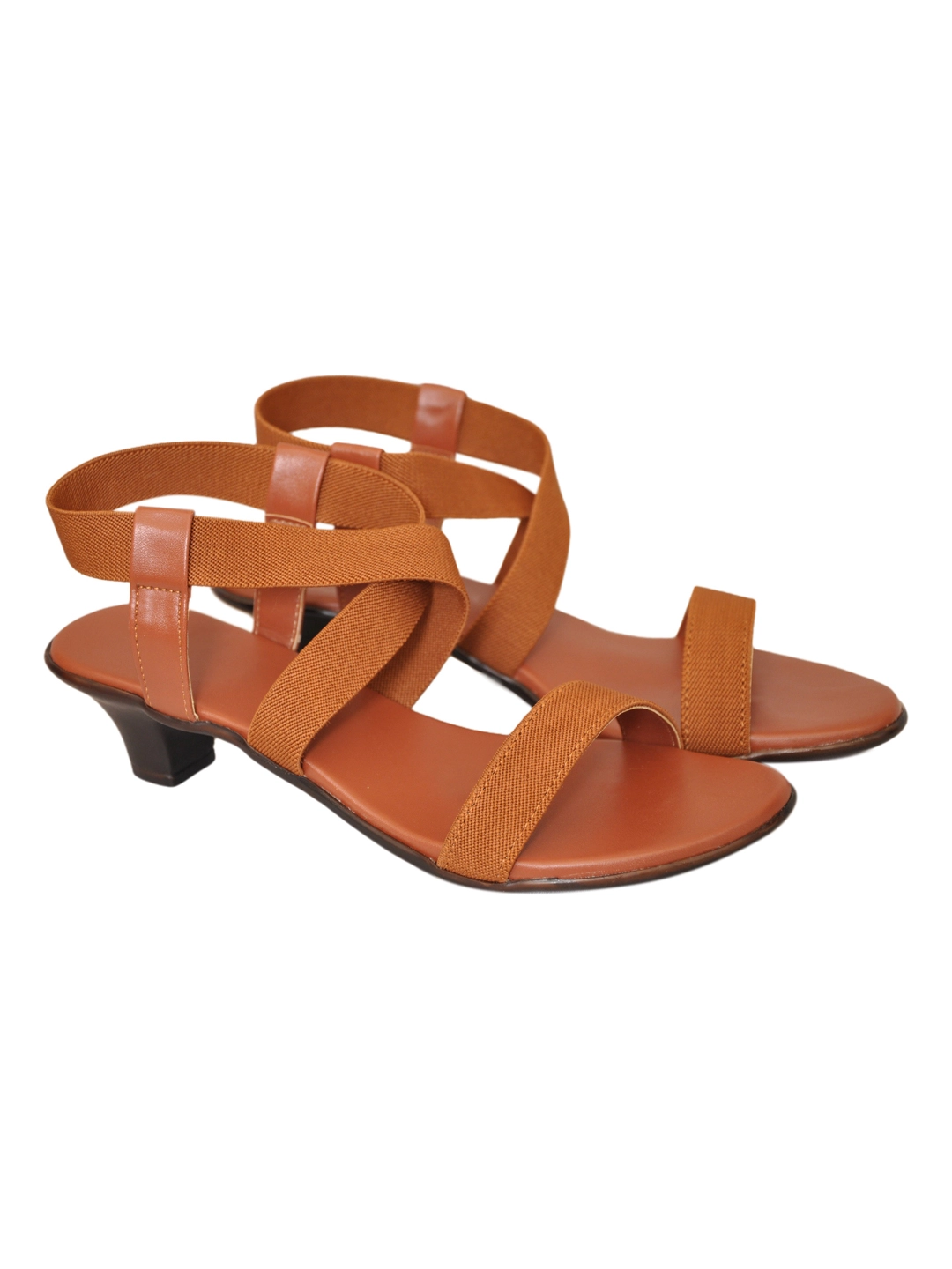 Fancy & Comfortable Cross Strap Block Wedge Heeled Sandals For Women & Girls