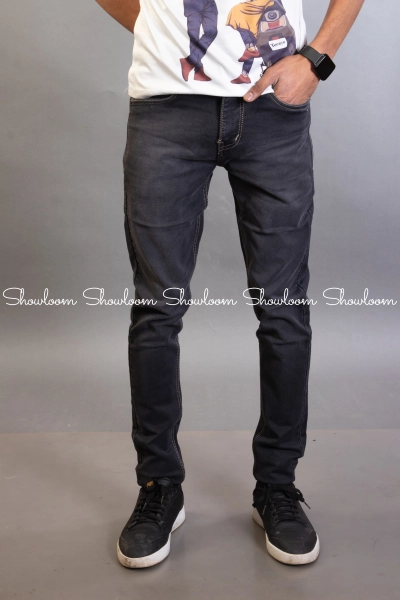 Men’s Slim Fit Mid Rise Denim Dark Grey Jeans