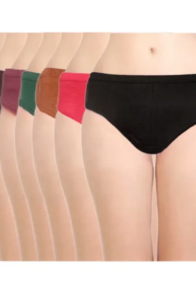 Camaleon Inner Solid Assorted Panty Pack of 7(Colors May Vary)