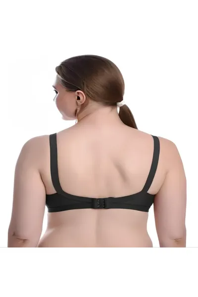 Camaleon cotton C cup non padded Zuli solid Regular Bra With Strap combo pack of 6 (Black)