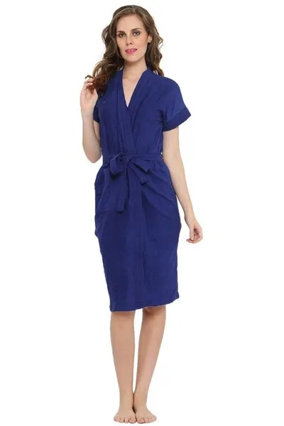 Cotton Half Sleeves Bathrobe For Women