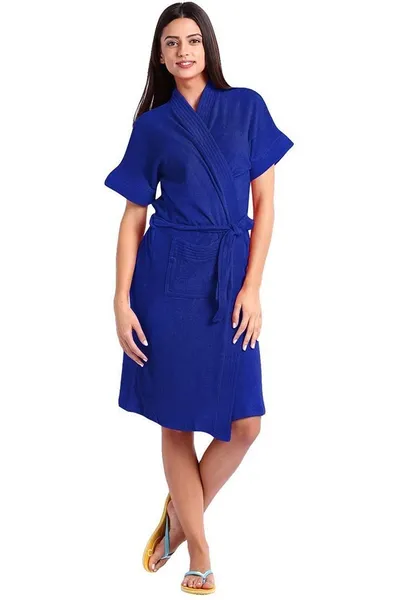 Cotton Half Sleeves Bathrobe For Women