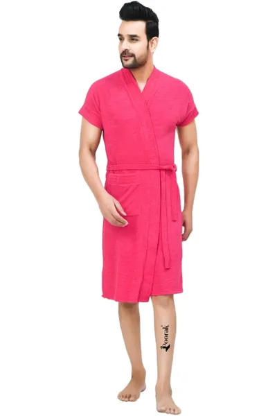 Terry Men Bath robe Fit Upto 42 inches Rani