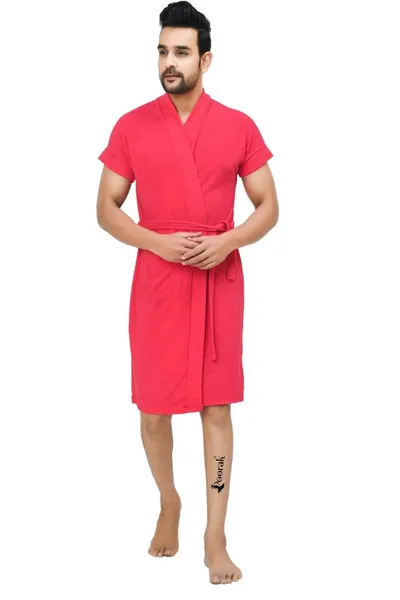 Terry Men Bathrobe Fit Upto 42 inches Gajri