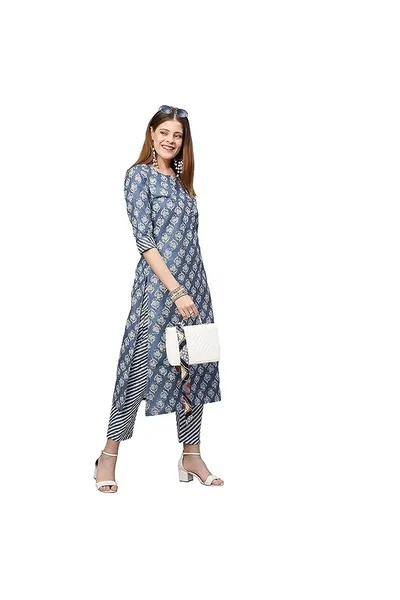  SVB Women Cotton Blend Kurta and Pant Set