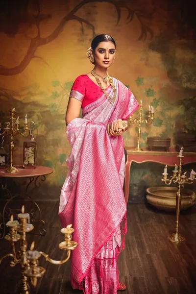 Kanjivaram Soft Silk Saree With Silk Blouse