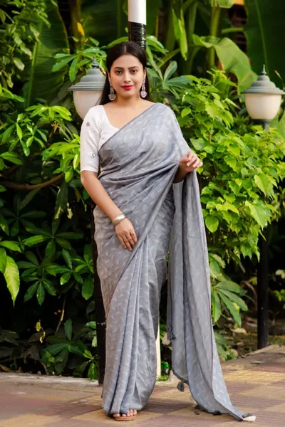 Self Jaquard Saree