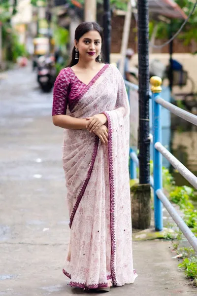 Soft Georgette Worli Print Saree