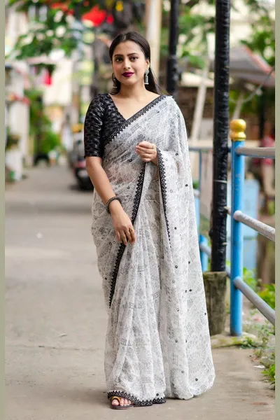 Soft Georgette Worli Print Saree