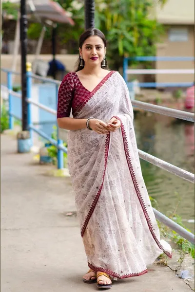 Soft Georgette Worli Print Saree