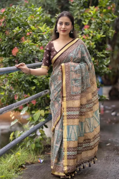 Soft Kota Silk Printed Saree