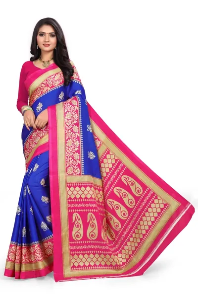 SVB Saree  Blue Khadi Silk Saree With Blouse Piece