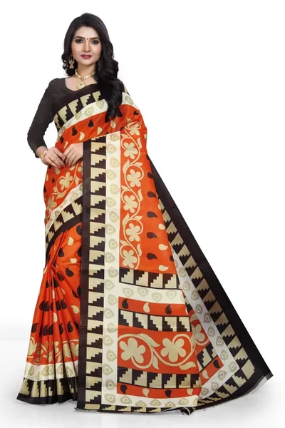 SVB  Multicolour Khadi Silk Saree With Blouse Piece