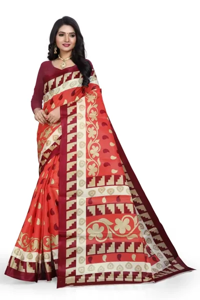 SVB  Pink Khadi Silk Saree With Blouse Piece