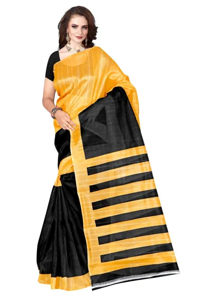 SVB  Black Bhagalpuri Silk Saree With Blouse Piece