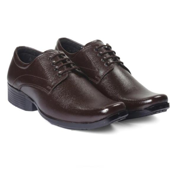 Men's Faux Leather Office Wear Derby Formal Lace-Up Shoes