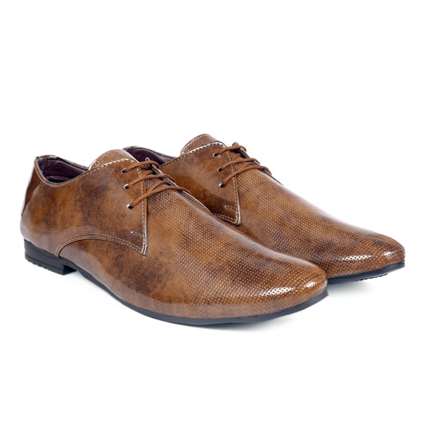 Men's Patent Material Casual Derby Shoes