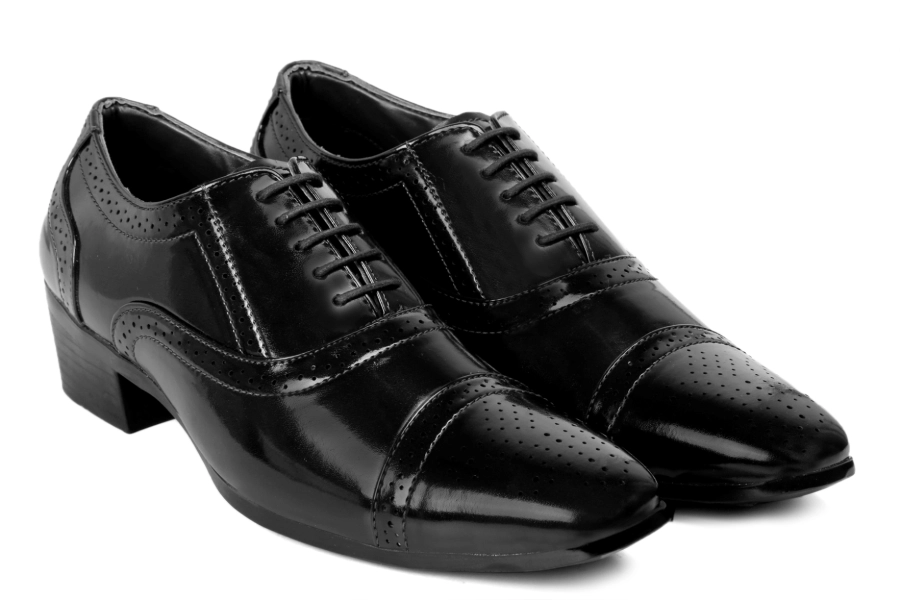 Men's Height Increasing Elevator Formal Oxford Lace-Up Shoes