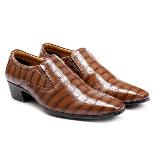 Men's Height Increasing Elevator Casual Crocodile Style,Loafer and Moccasine Shoes