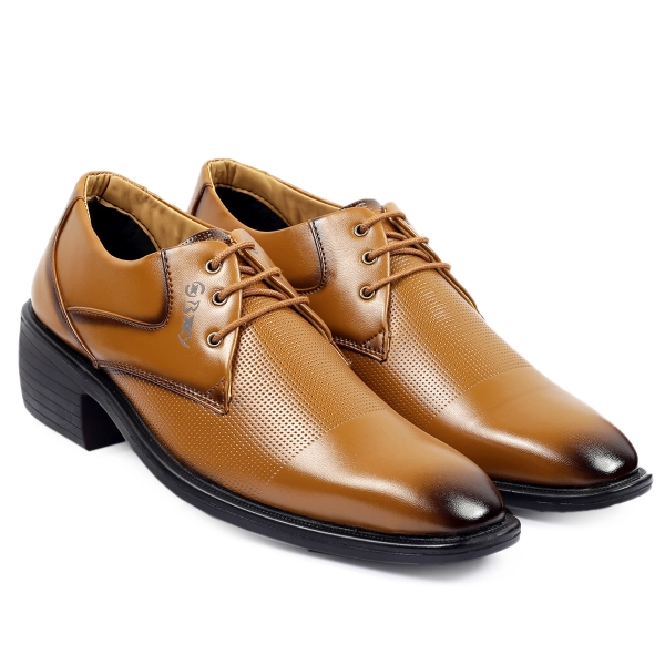 Men's Height Increasing Elevator Formal Party Wear Derby Shoes