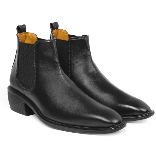 Men's Height Increasing Elevator Casual Chelsea Slip-on Ankle Boots