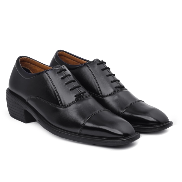 Men's Height Increasing Elevator Formal Office Wear Lace-Up Shoes