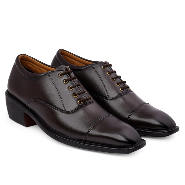 Men's Height Increasing Elevator Formal Office Wear Lace-Up Shoes