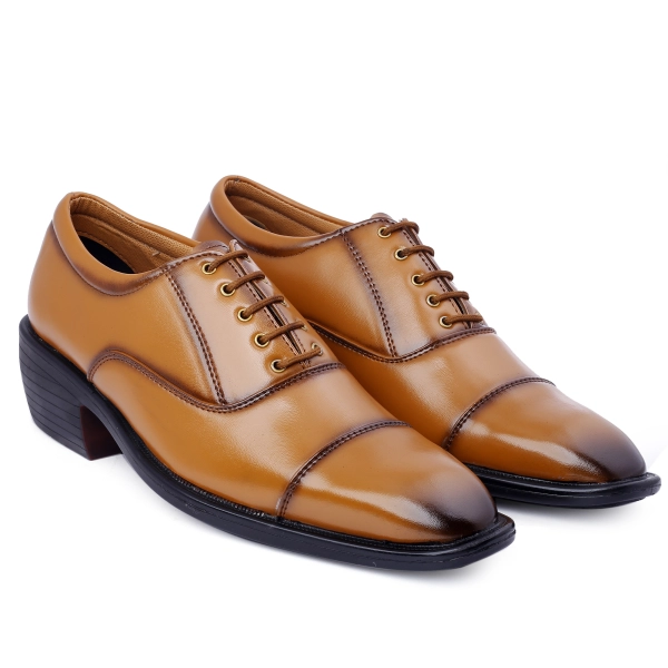 Men's Height Increasing Elevator Formal Office Wear Lace-Up Shoes