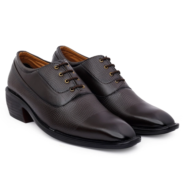 Men's Height Increasing Elevator Formal Office Wear Lace-Up Shoes