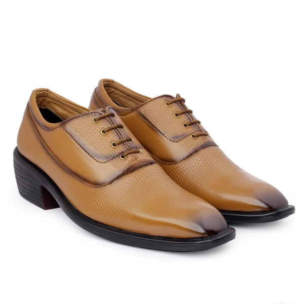 Men's Height Increasing Elevator Formal Office Wear Lace-Up Shoes