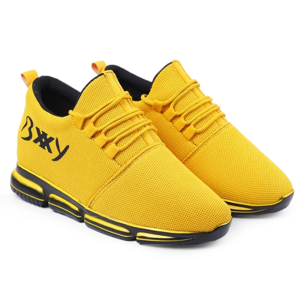 Men's 3 Inch Hidden Height Increasing Mesh Material Casual Sports Shoes