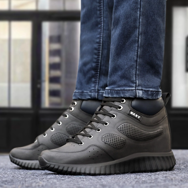 Men's 3 Inch Hidden Height Increasing Elavetor Casual Outdoor Sneakers Boot