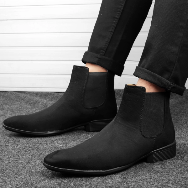 Men's Suede Material Latest Casual Chelsea Boots