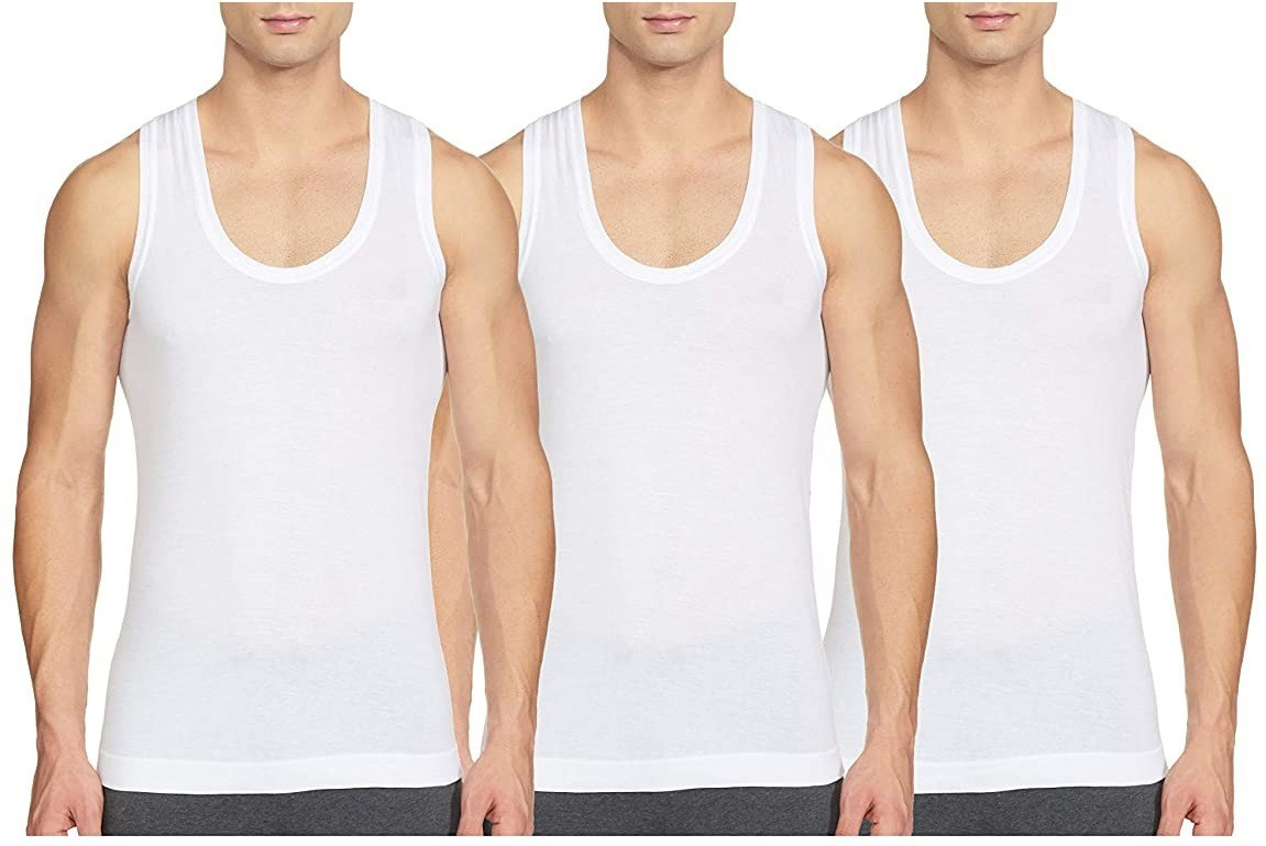 Pack Of Three Cotton Vest For Men