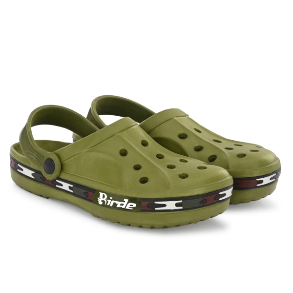 Men's Casual Green Color Clog's Lightweight Design